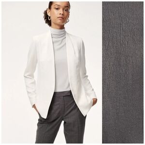 Aritzia Babaton Keith Crepe Blazer Gray Size 00 Open Front Business Casual